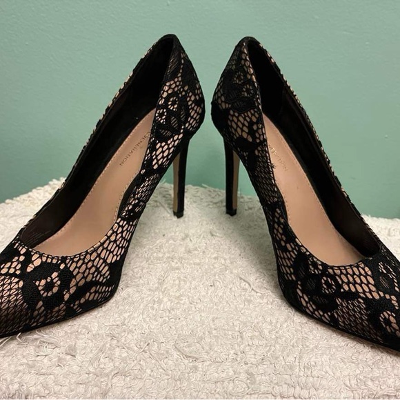 BCBGeneration Black Lace Pointed Pumps - Picture 3 of 5